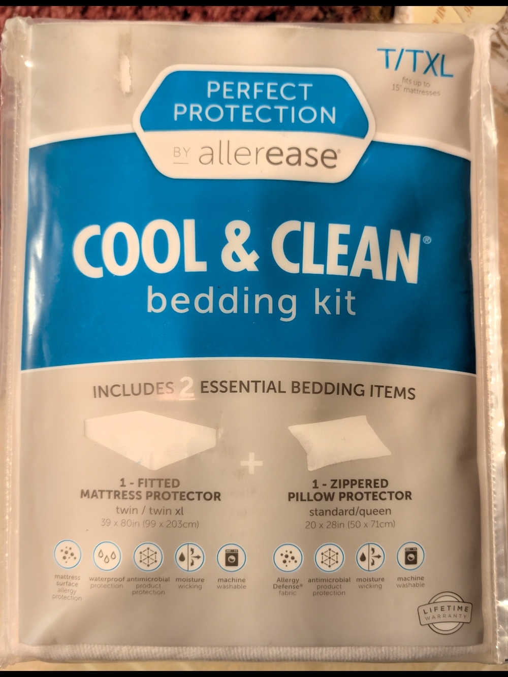 Allerease Cool & Clean Bedding Kit - White